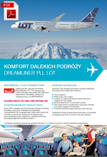KOMFORT DALEKICH PODRÓŻY DREAMLINER PLL LOT